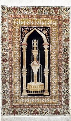Image Ghom Seide, Ägypten, Mitte 20.Jhd, reine Naturseide, ca. 125 x 80 cm, EHZ: 1-2