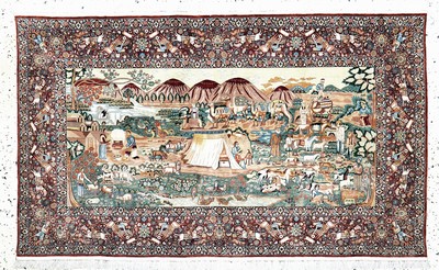Image 26972917 - Hereke Seide Sehr fein, China, Mitte 20.Jhd, reine Naturseide, ca. 155 x 92 cm, ca.1,4 ...