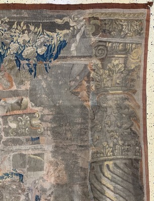 26972955a - Tapisseri antik, Flandern, 18.Jhd, Wolle mit Seide auf Baumwolle , ca. 410 x 320 cm, ...