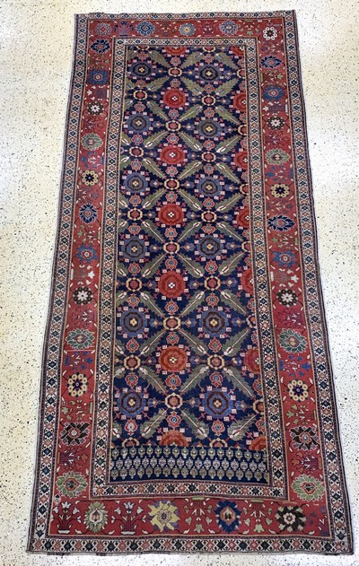 Image Antiker´Saujbulagh´Kelley, Persien, 19.Jhd,Wolle auf Wolle, ca. 426 x 193 cm, EHZ: 2-3, ...