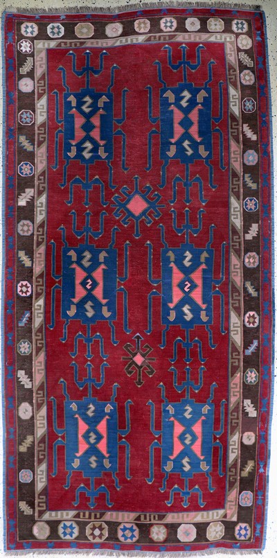 Image Avar Kelim antik, Kaukasus, 19.Jhd, Wolle auf Wolle, ca. 320 x 160 cm, EHZ: 2, (kleine ...