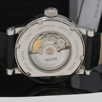 26972985f - EPOS Sophistiquee Herrenarmbanduhr Referenz 3386, Schweiz verk. lt. beil. Pap. 01/2017, ...