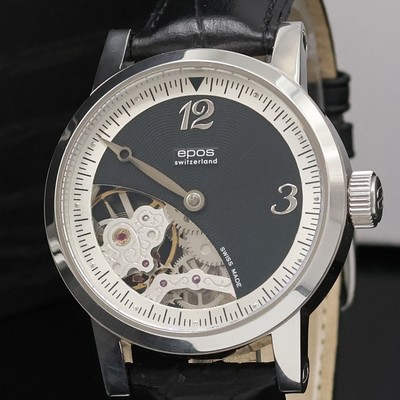 26972994a - EPOS Sophistiquee Herrenarmbanduhr Referenz 3377CT, Schweiz lt. beil. Pap. verk. ...