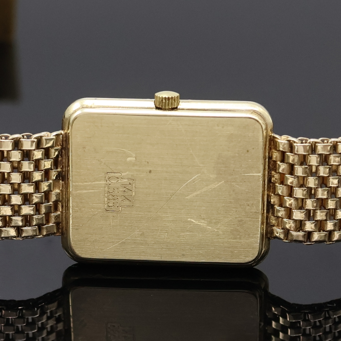 Detail d: ELEGANCE DE CITO Damenarmbanduhr in GG 585/000 mit Diamanten, Schweiz um 1975, quarz, Boden aufgedr., Goldband, Lünette aufw. m. Diamanten bes., ...