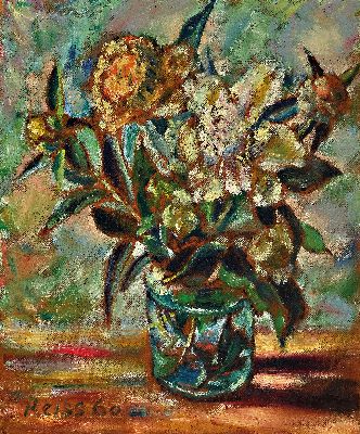 Image 26973434 - Heinz Reiss, 1923 Haßloch-2008, Blumenstillleben mit Pfingstrosen, 1960, signiert ...