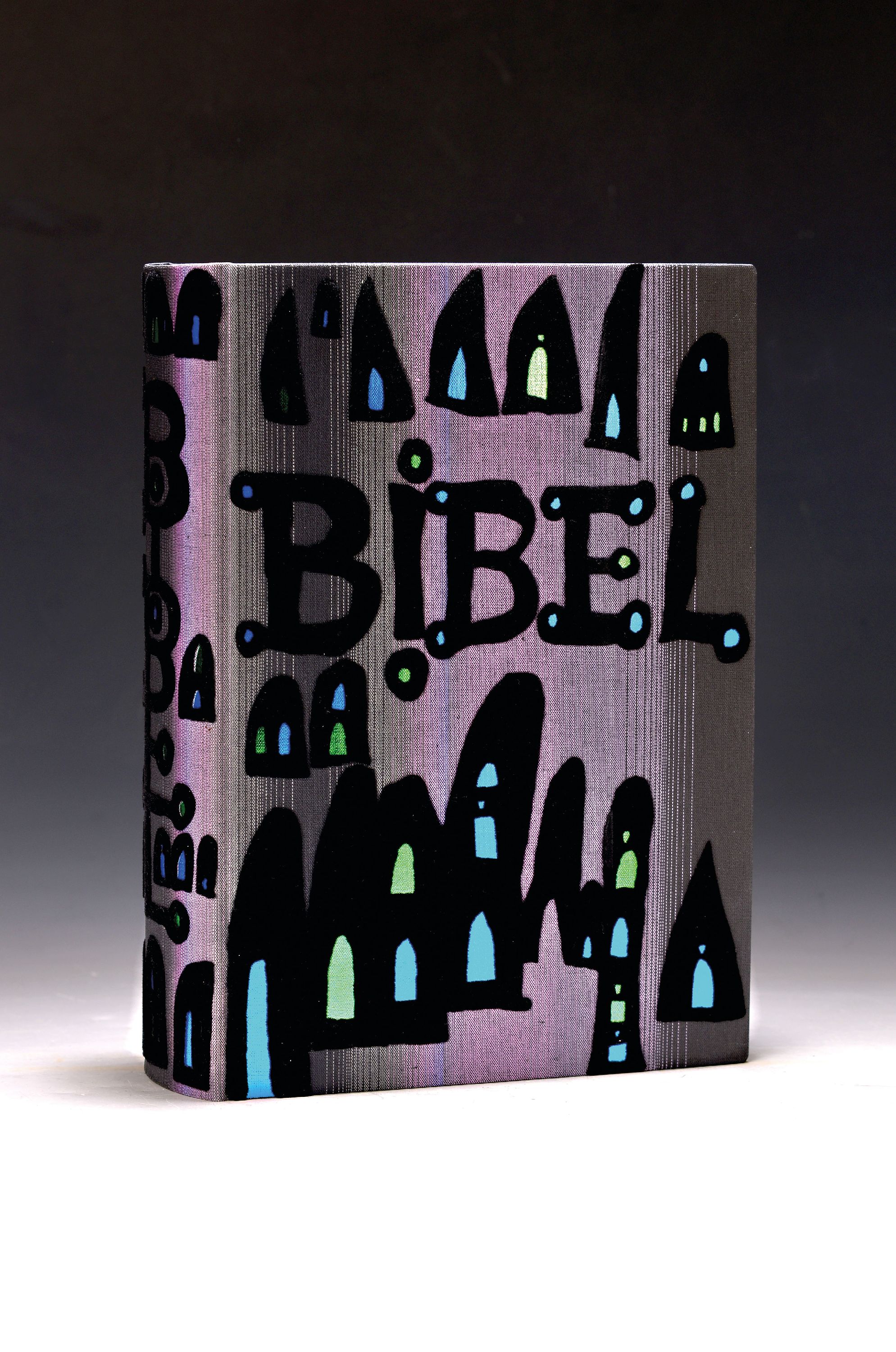 Detail k: Die Bibel, illustriert von Friedensreich Hundertwasser, 1928 - 2000, Pattloch Verlag Augsburg, 1995, Leineneinband im Schuber, die ...