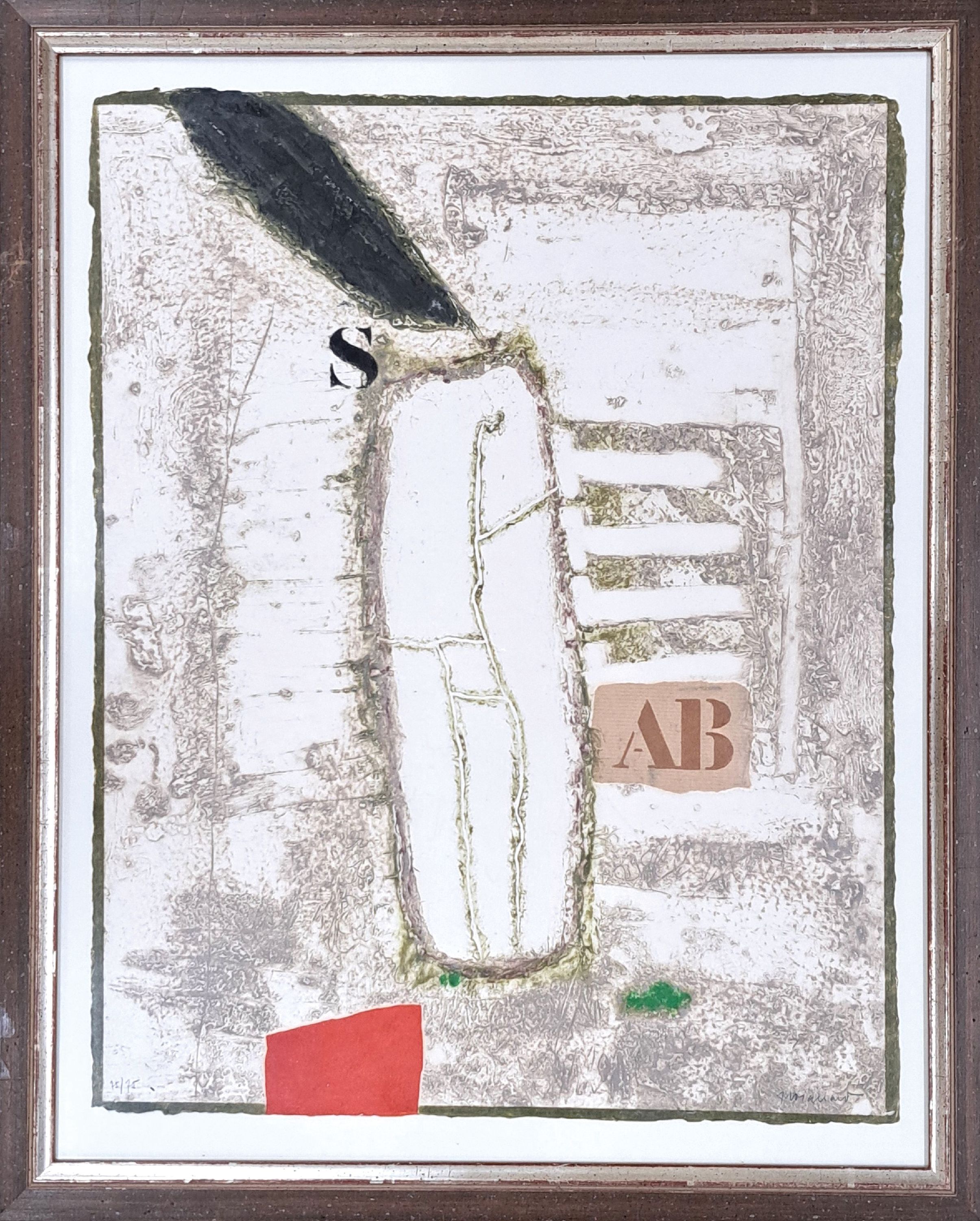 Detail k: James Coignard, 1925-2008, drei Grafiken, num. 75/75, geprägte Litho, Mischtechnik, handsigniert, unter Glas, Rahmen, ca. 55 x 54.5 cm, unter Glas, ...