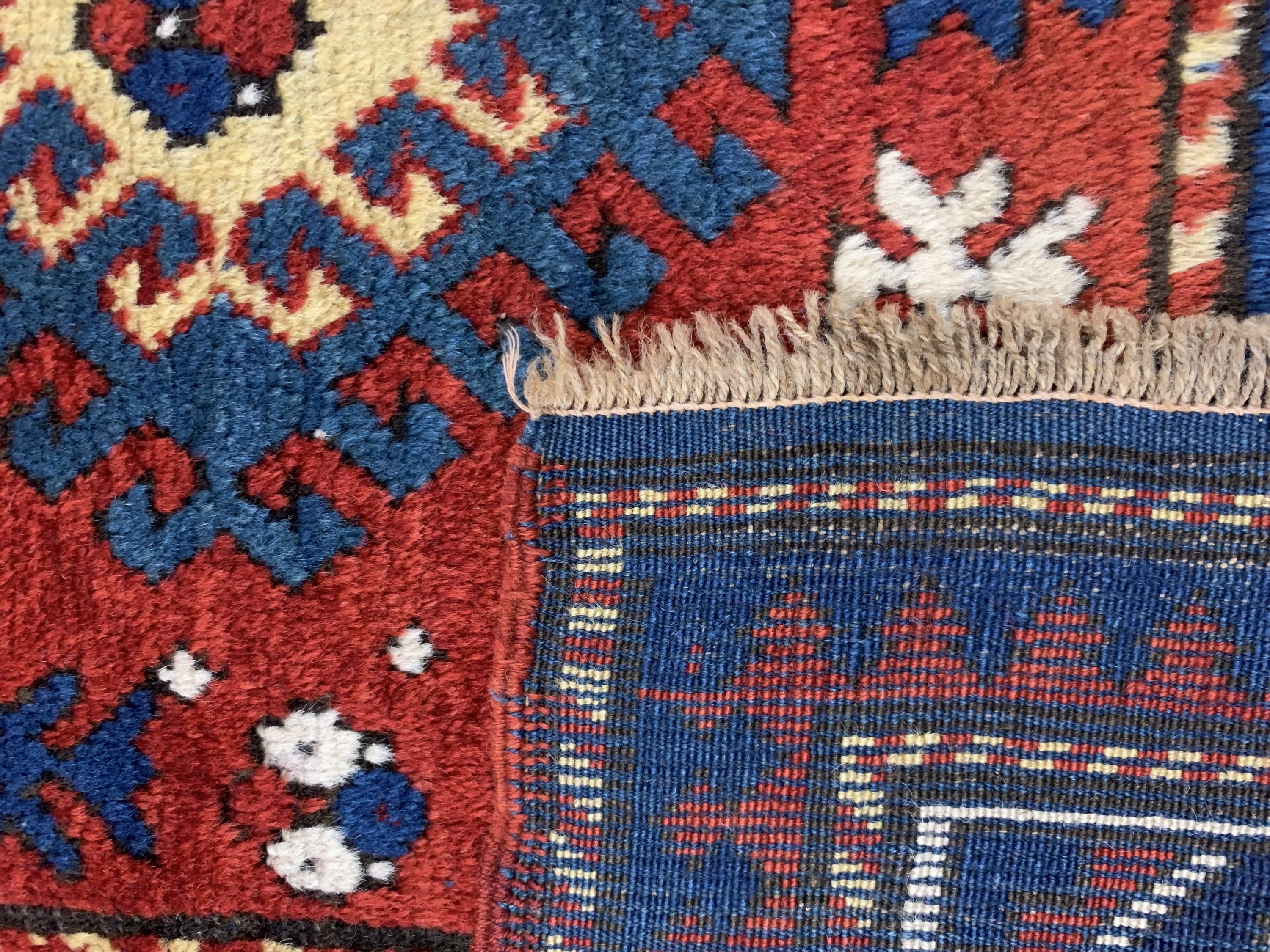 Detail f: "Bordjalou"Kazak antik, Kaukasus, um 1900, Wolle auf Wolle, ca. 230 x 140 cm, gereinigt, EHZ: 2