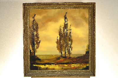 26973527k - Karl Philipp Spitzer, 1887-1959 Speyer, Altrheinlandschaft im Abendlicht, links unten ...