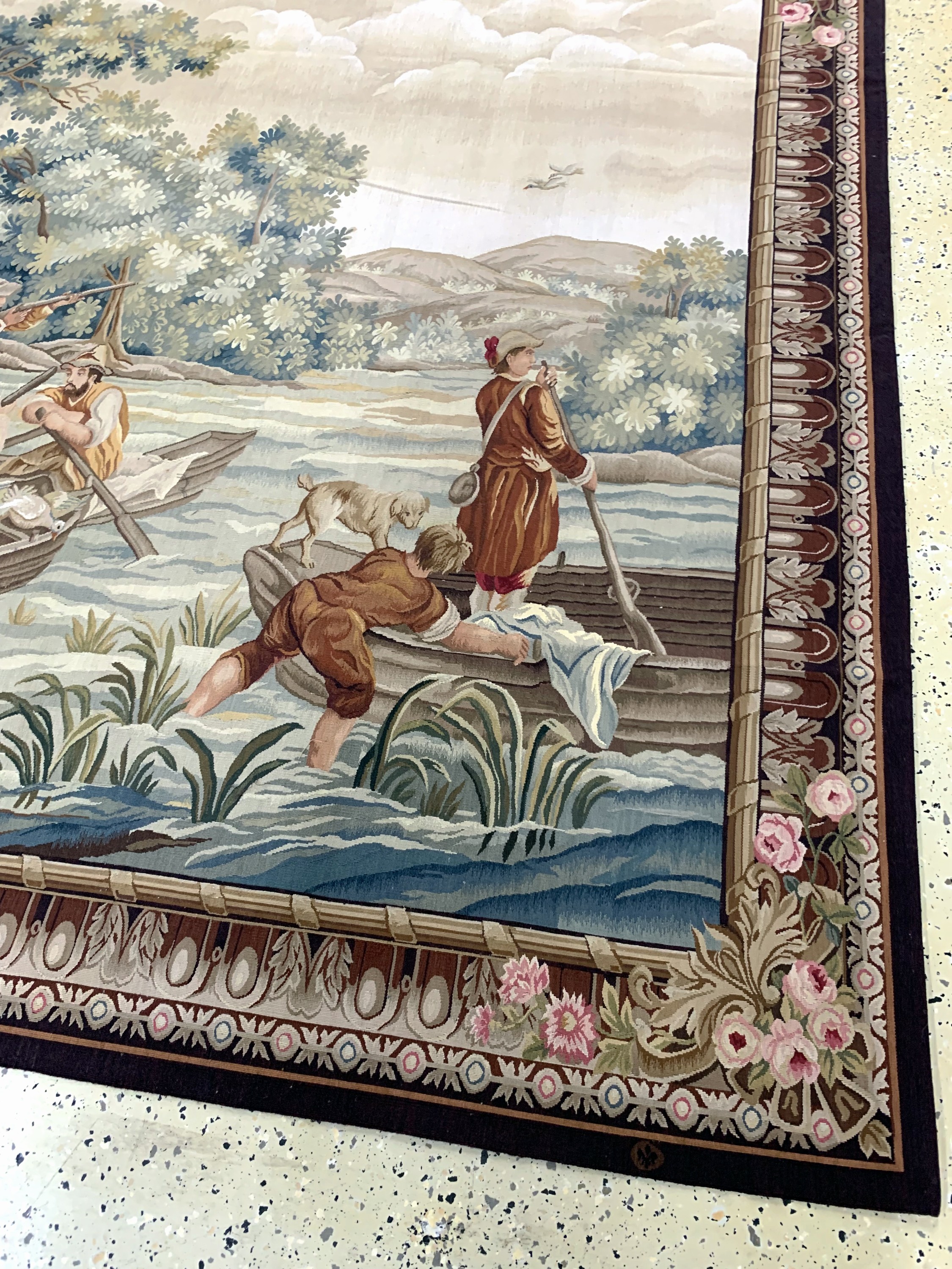 Detail a: Tapisserie fein, China, Ende 20.Jhd, Wolle auf Baumwolle, ca. 271 x 213 cm, nahezu neuwertig