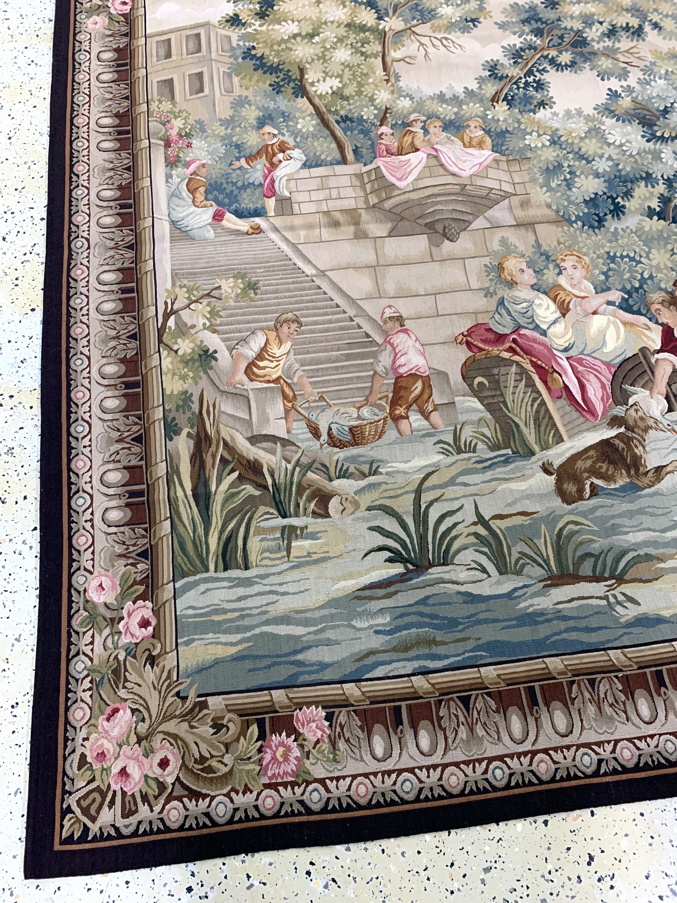 Detail c: Tapisserie fein, China, Ende 20.Jhd, Wolle auf Baumwolle, ca. 271 x 213 cm, nahezu neuwertig