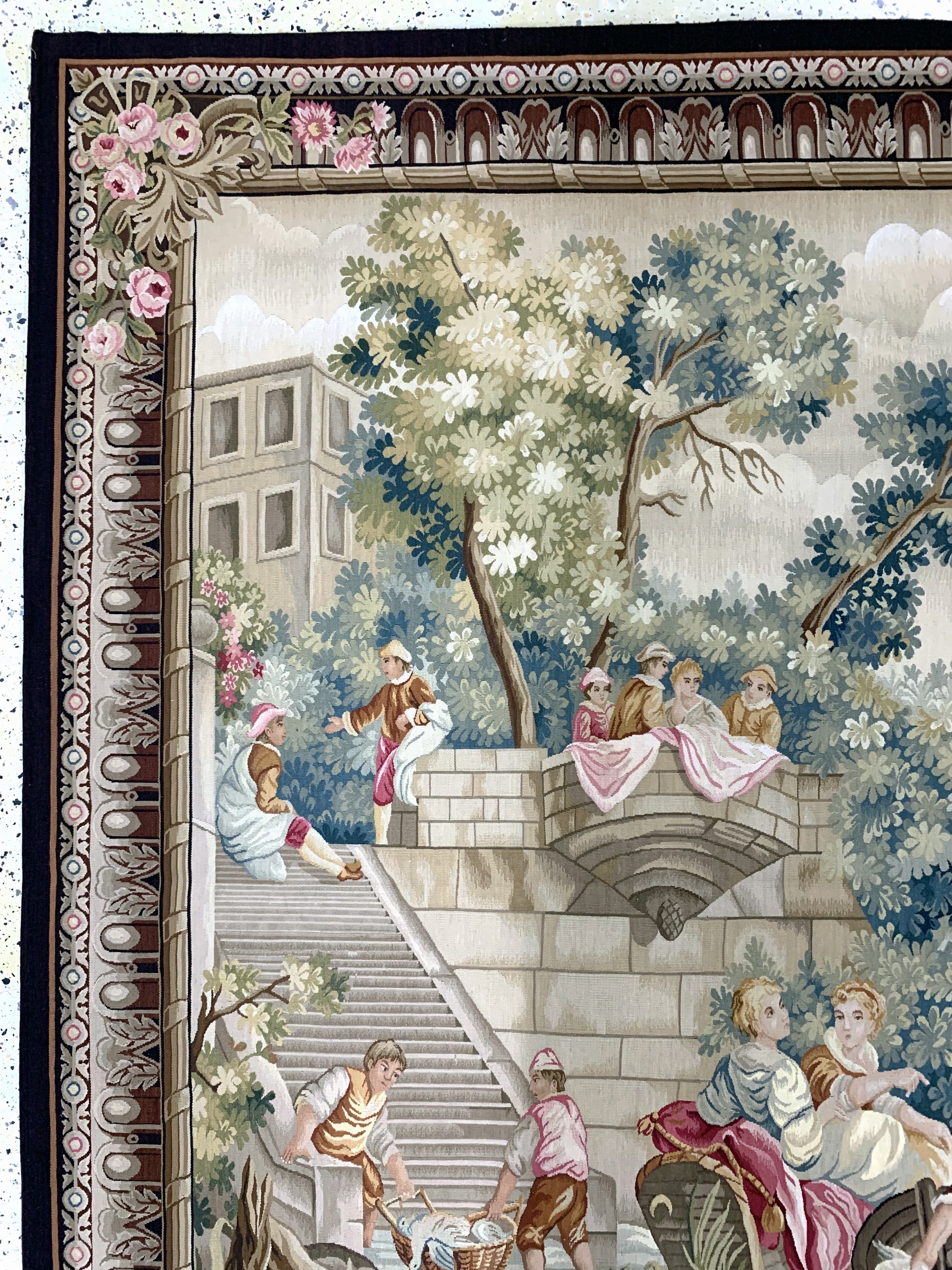 Detail d: Tapisserie fein, China, Ende 20.Jhd, Wolle auf Baumwolle, ca. 271 x 213 cm, nahezu neuwertig