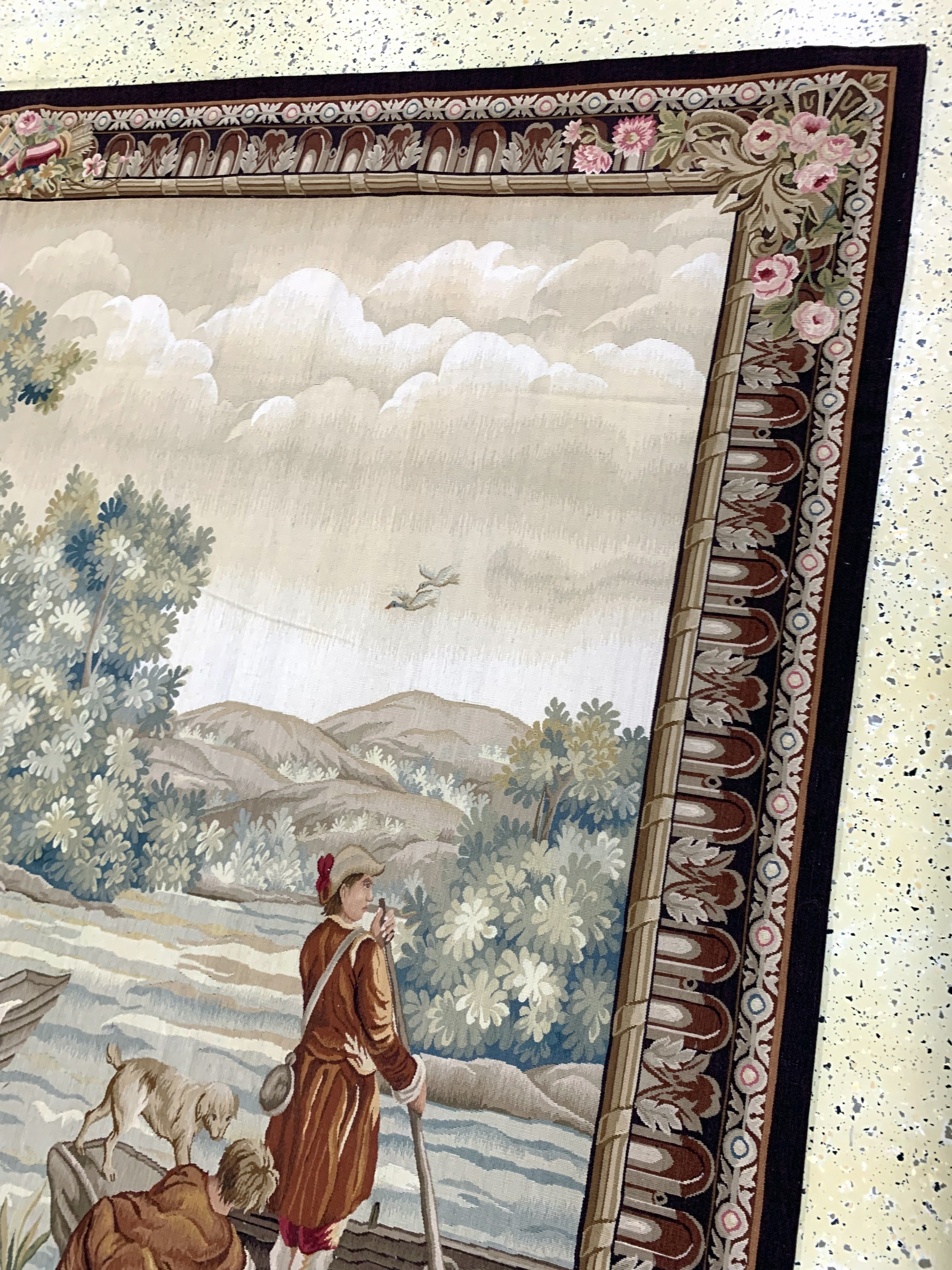 Detail e: Tapisserie fein, China, Ende 20.Jhd, Wolle auf Baumwolle, ca. 271 x 213 cm, nahezu neuwertig