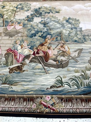 26973637b - Tapisserie fein, China, Ende 20.Jhd, Wolle auf Baumwolle, ca. 271 x 213 cm, nahezu ...