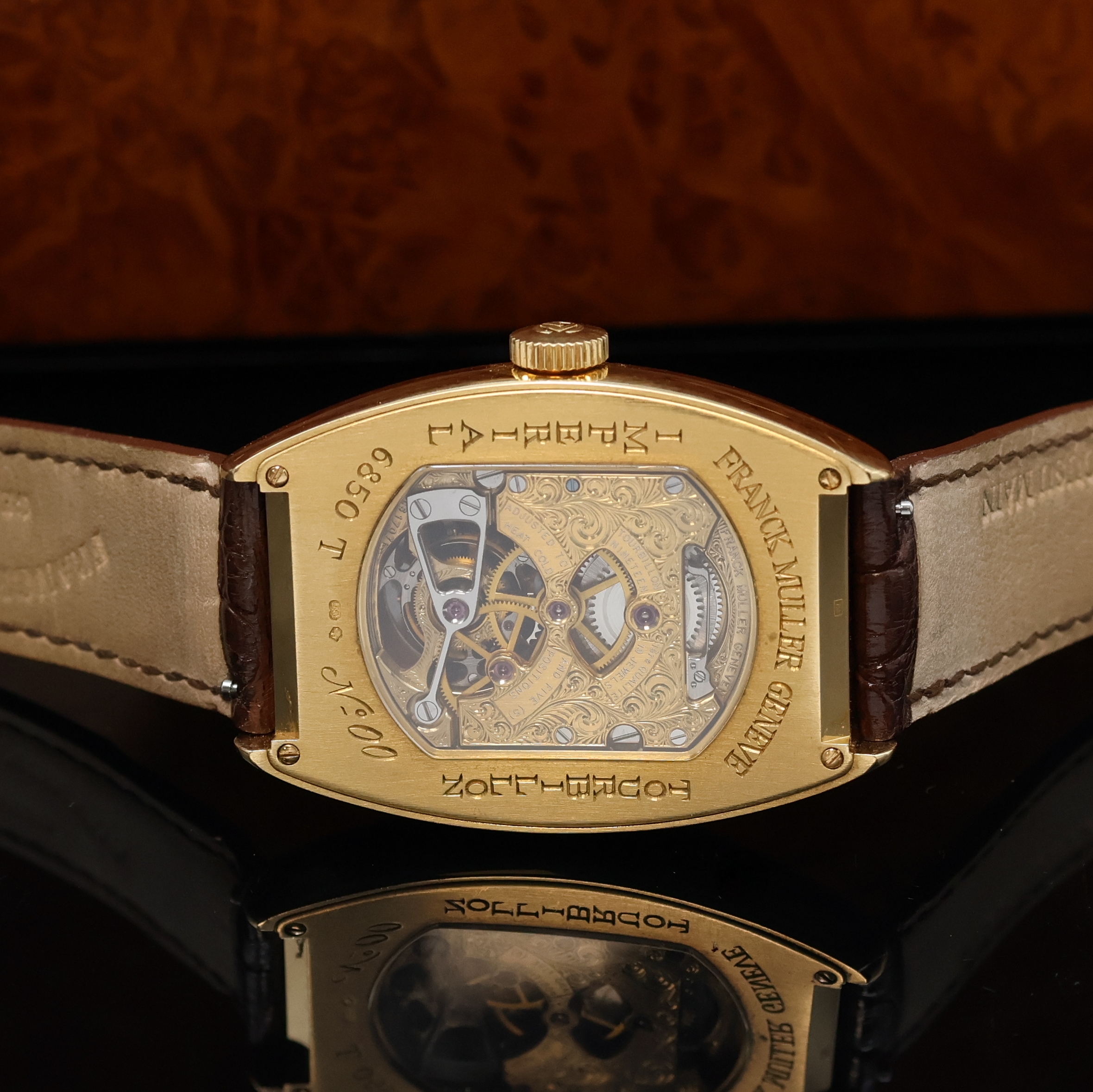 Detail d: FRANCK MULLER hochfeine und extrem seltene Herrenarmbanduhr Cintree Curvex Tourbillon Imperiale No. 00 in GG 750/000 Referenz 6850T, Handaufzug, ...