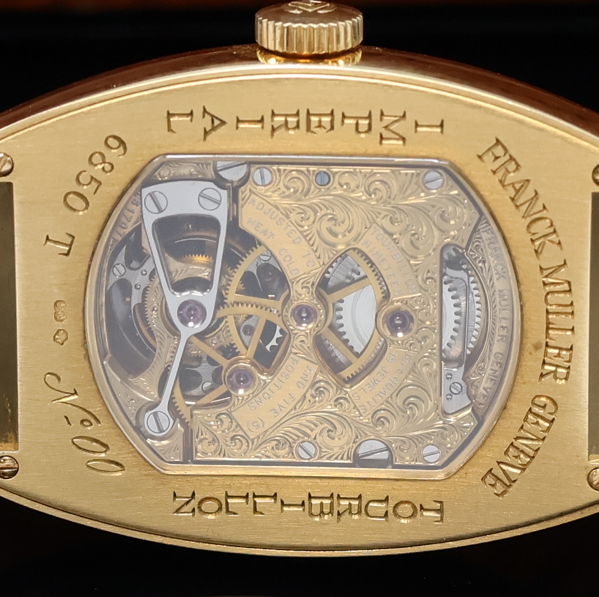 Detail e: FRANCK MULLER hochfeine und extrem seltene Herrenarmbanduhr Cintree Curvex Tourbillon Imperiale No. 00 in GG 750/000 Referenz 6850T, Handaufzug, ...