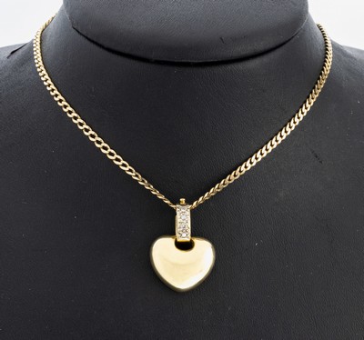 Image 26973700 - 14 kt gold brilliant-clippendant "heart" , YG 585/000, unpretentious heart, ...