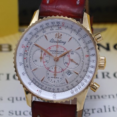 26973716a - BREITLING Navitimer Montbrillant Chronometer Herrenchronograph in GG 750/000 Referenz ...