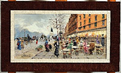 26973737k - Franceso Tammaro, geb. 1939 Neapel, belebte Straßenszene wohl in Paris, verso bez. ...