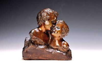 Image 26973745 - Nach Charles Gabriel Sauvage, gen. Lemire (1741-1827), Bronzeskulptur, zwei sich ...