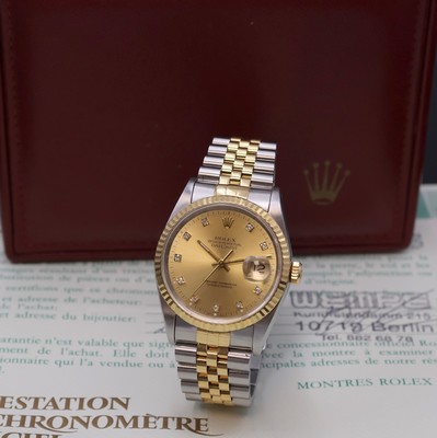 Image 26973778 - ROLEX Oyster Perpetual Datejust Armbanduhr Referenz 16233, Schweiz verk. lt. beil. ...