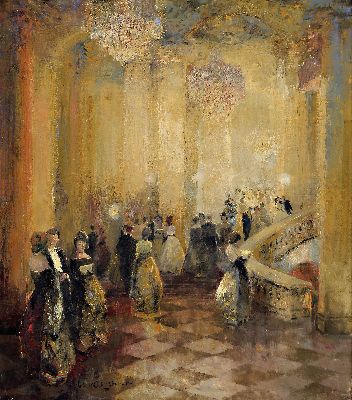 Image 26973956 - Ludwig Gschossmann, 1913 München-1988 Tegernsee, Ballgesellschaft, links unten ...