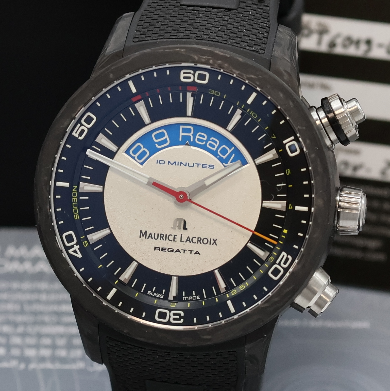 Detail a: MAURICE LACROIX Pontos S Regatta auf 125 Stück limitierte Herrenarmbanduhr Referenz PT6019, Schweiz um 2015, Automatik, Carbon- Geh. inkl. orig. ...