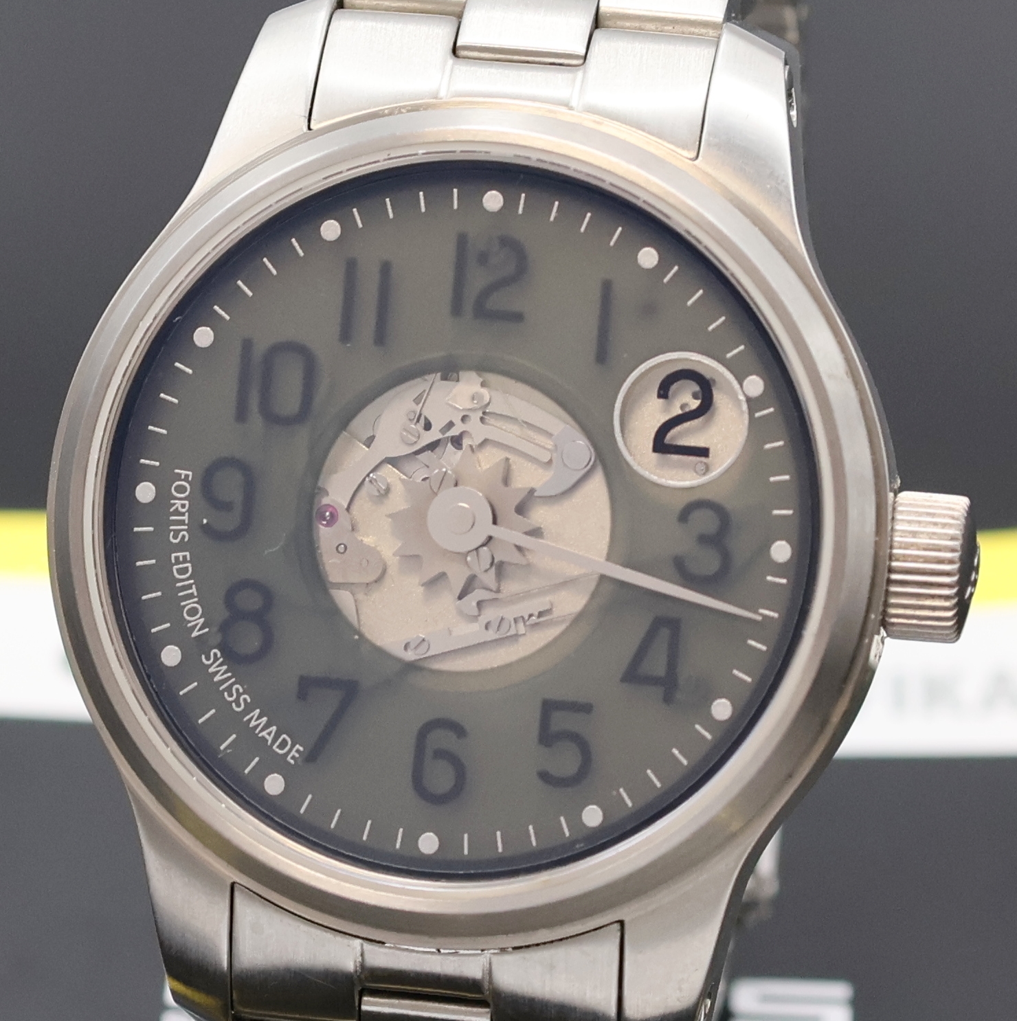 Detail a: FORTIS auf 500 Stück limitierte Herrenarmbanduhr Modell F-43 Referenz 710.10.164, Schweiz verk. lt. beil. Zertifikat 01/2014, Automatik, beids. ...