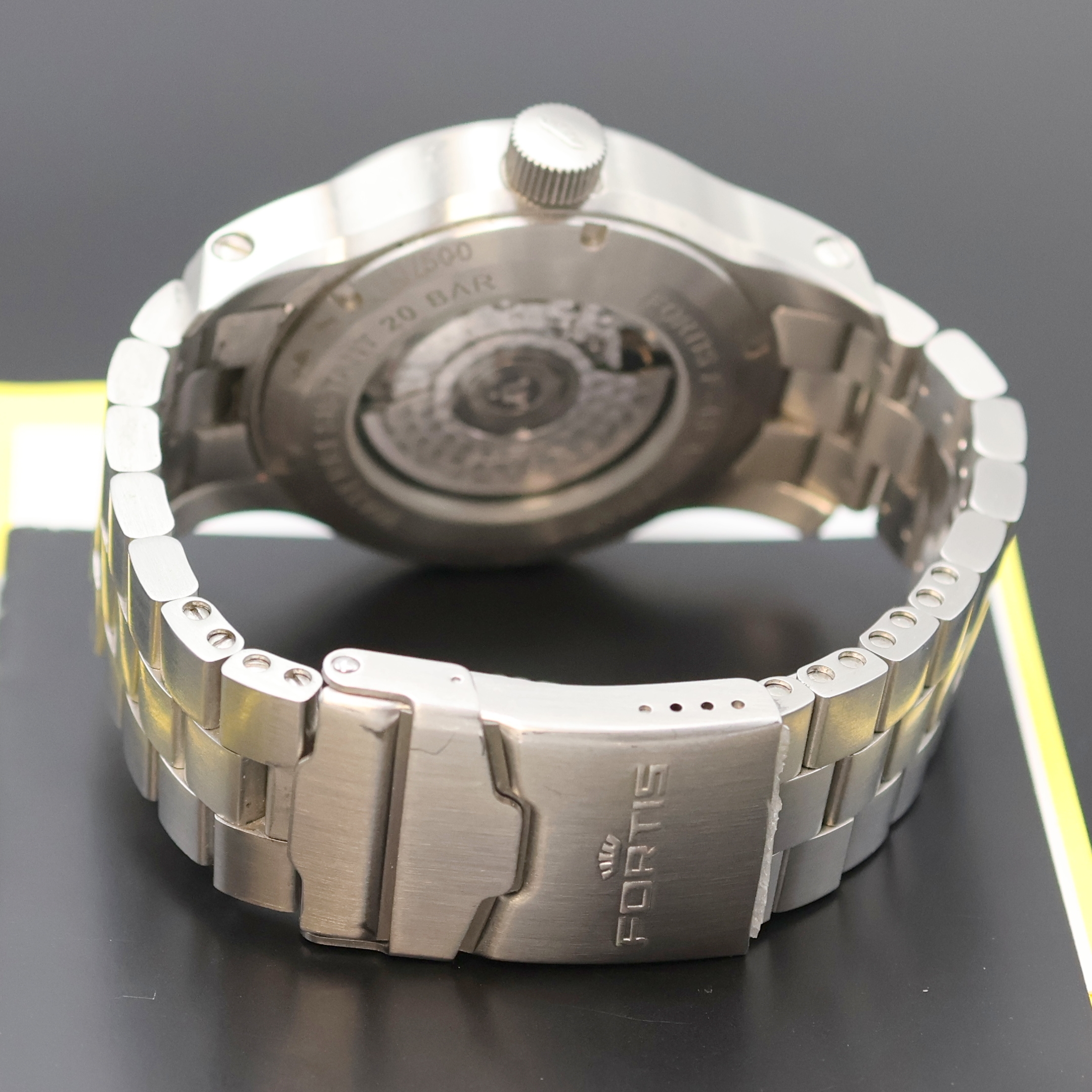 Detail b: FORTIS auf 500 Stück limitierte Herrenarmbanduhr Modell F-43 Referenz 710.10.164, Schweiz verk. lt. beil. Zertifikat 01/2014, Automatik, beids. ...