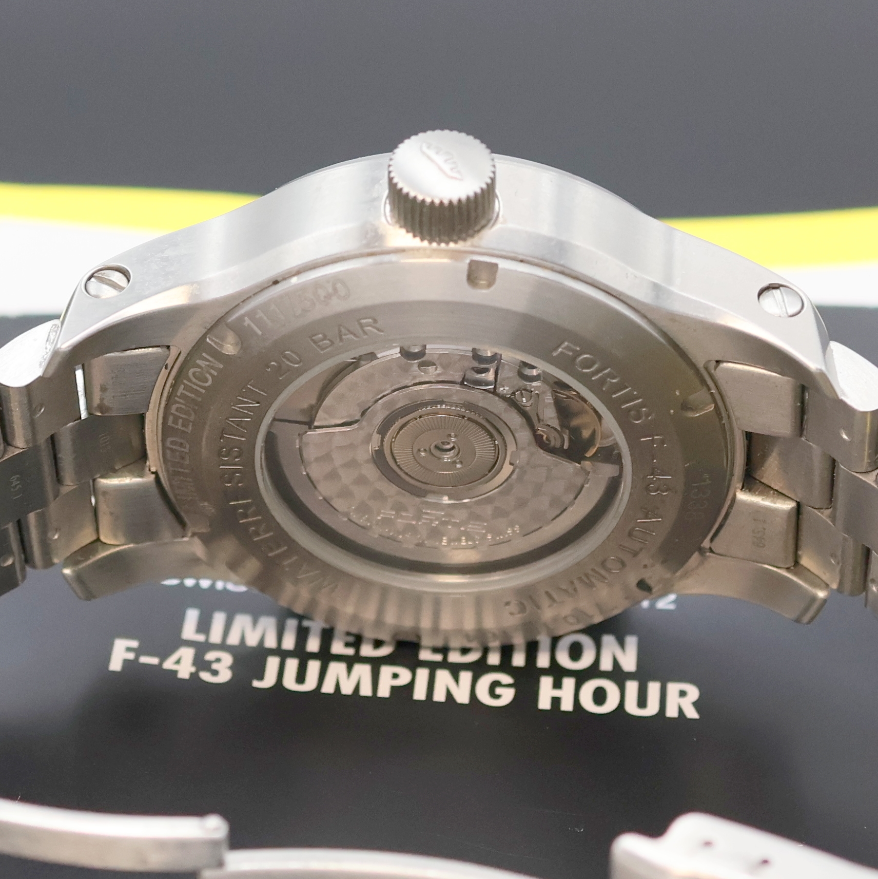 Detail d: FORTIS auf 500 Stück limitierte Herrenarmbanduhr Modell F-43 Referenz 710.10.164, Schweiz verk. lt. beil. Zertifikat 01/2014, Automatik, beids. ...