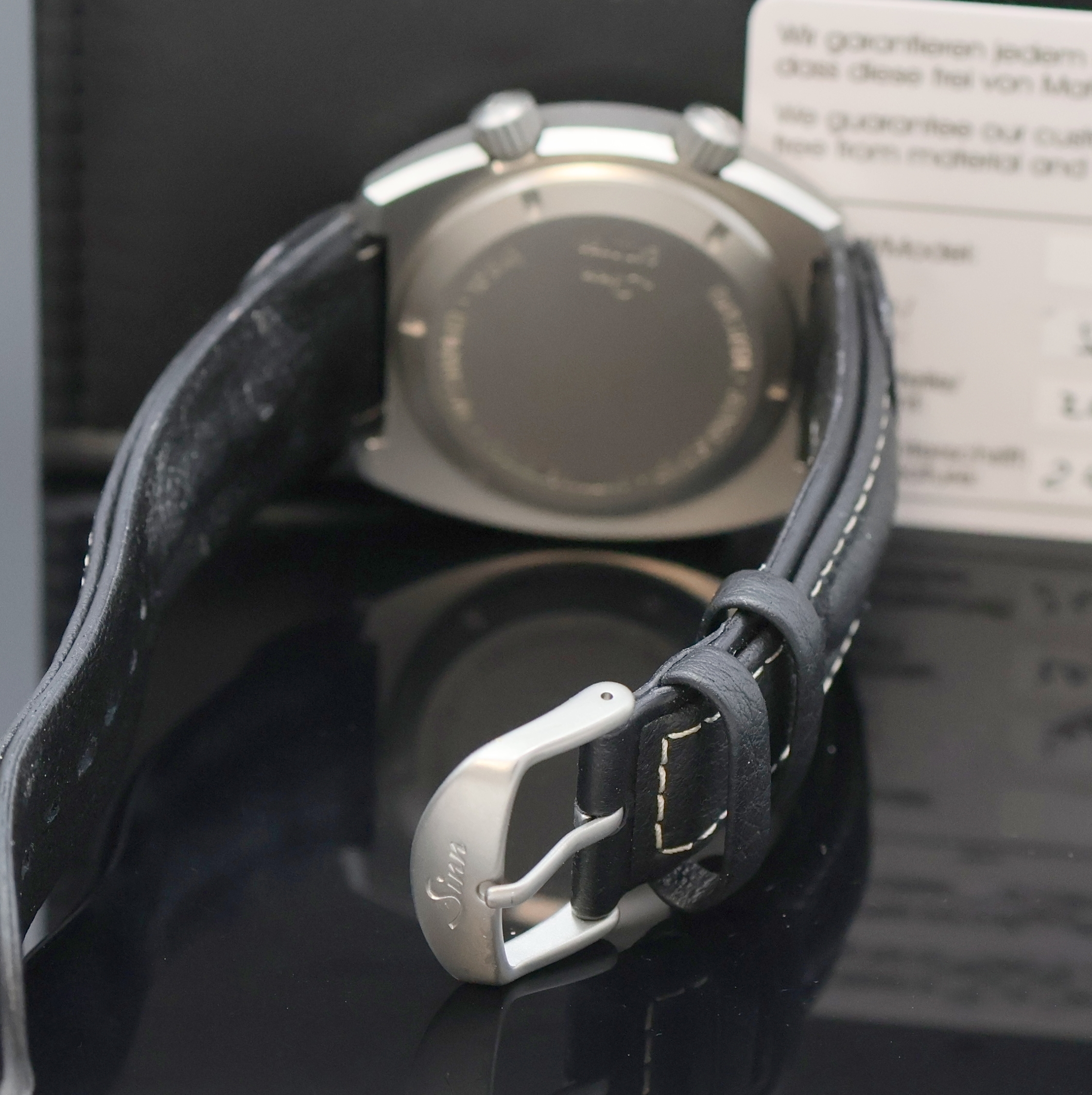 Detail b: SINN Herrenarmbanduhr 240 St GZ, Deutschland verk. lt. beil. Garantie 09/2017, Automatik, mattiertes Edelstahlgeh. inkl. Lederband m. orig. ...