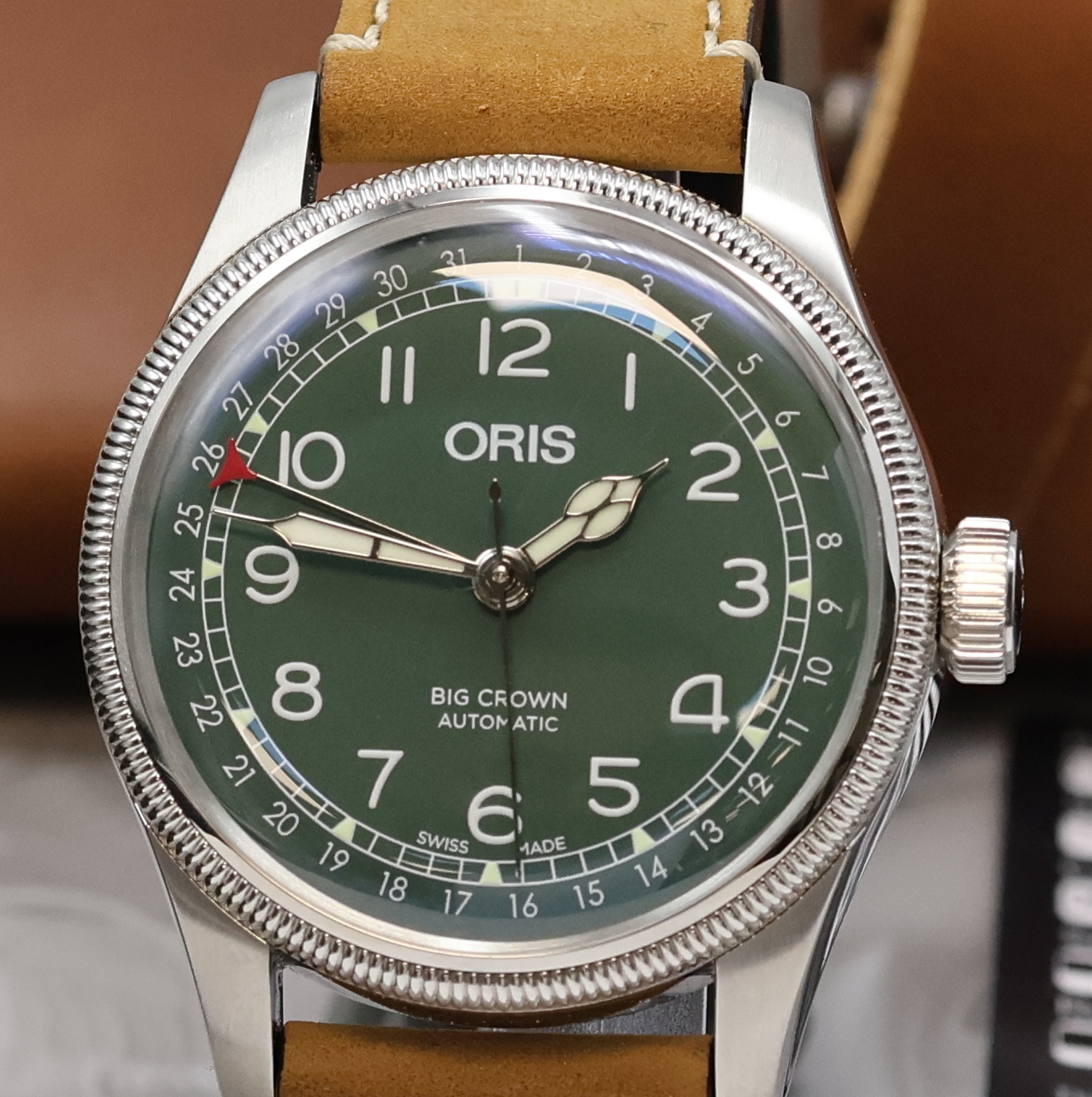 Detail a: ORIS Big Crown Pointer Date auf 1931 Stück limitierte Herrenarmbanduhr D.26 286 Referenz 754 7741, Schweiz verk. lt. beil. Garantie 12/2017, ...