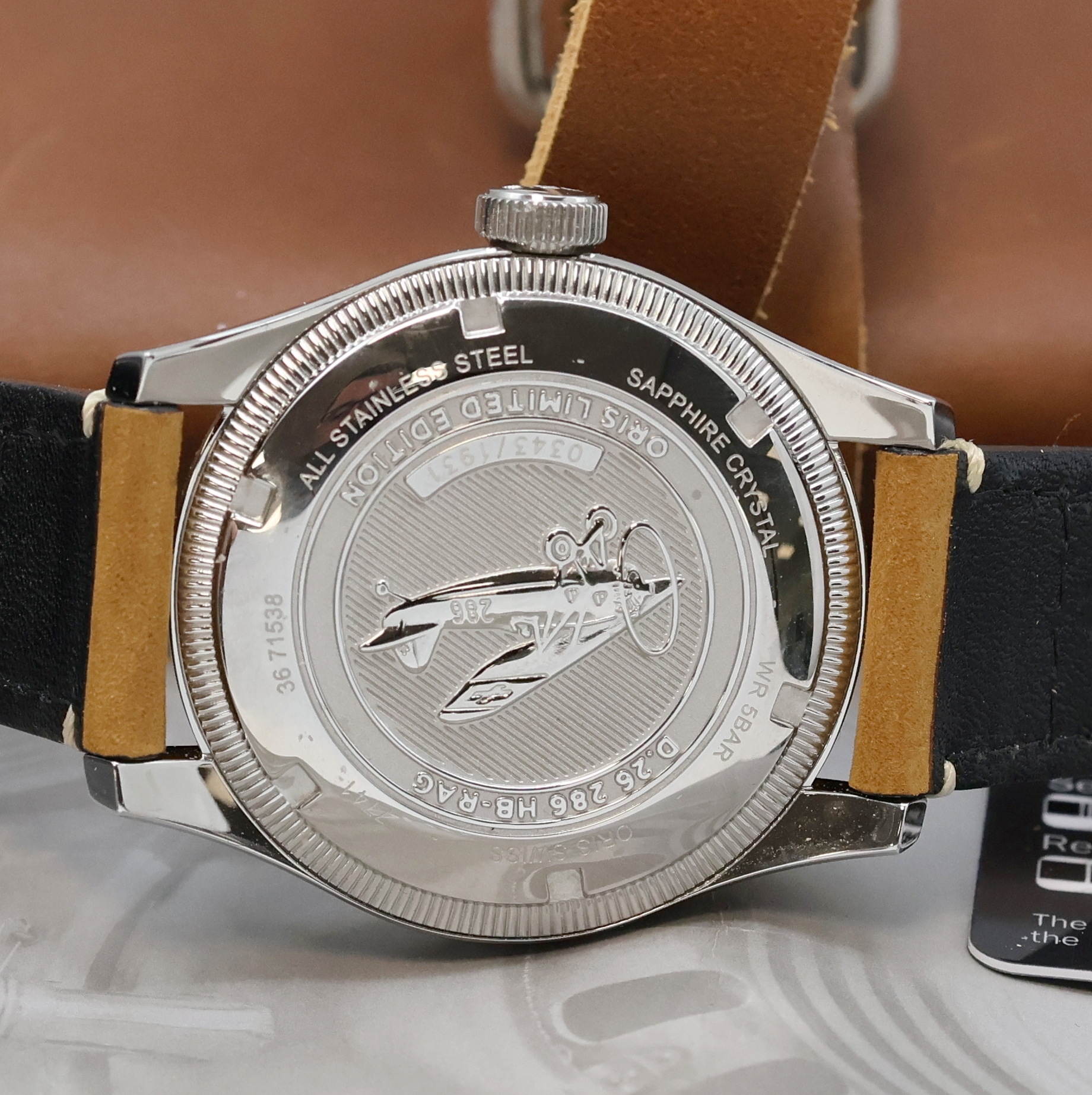 Detail d: ORIS Big Crown Pointer Date auf 1931 Stück limitierte Herrenarmbanduhr D.26 286 Referenz 754 7741, Schweiz verk. lt. beil. Garantie 12/2017, ...