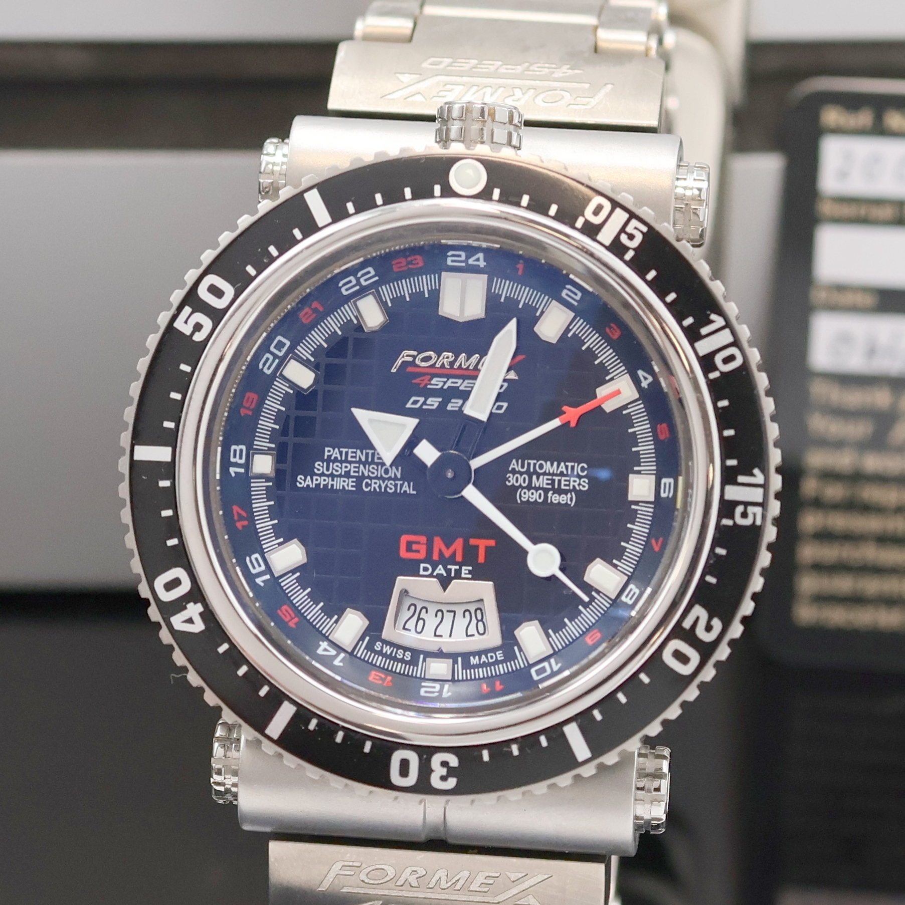 Detail a: FORMEX 4Speed Herrenarmbanduhr DS2000 Referenz 20001.6020, Automatik, beids. vergl. Stahl/Titangeh. inkl. Gliederband m. Faltschl., Boden 8-fach ...