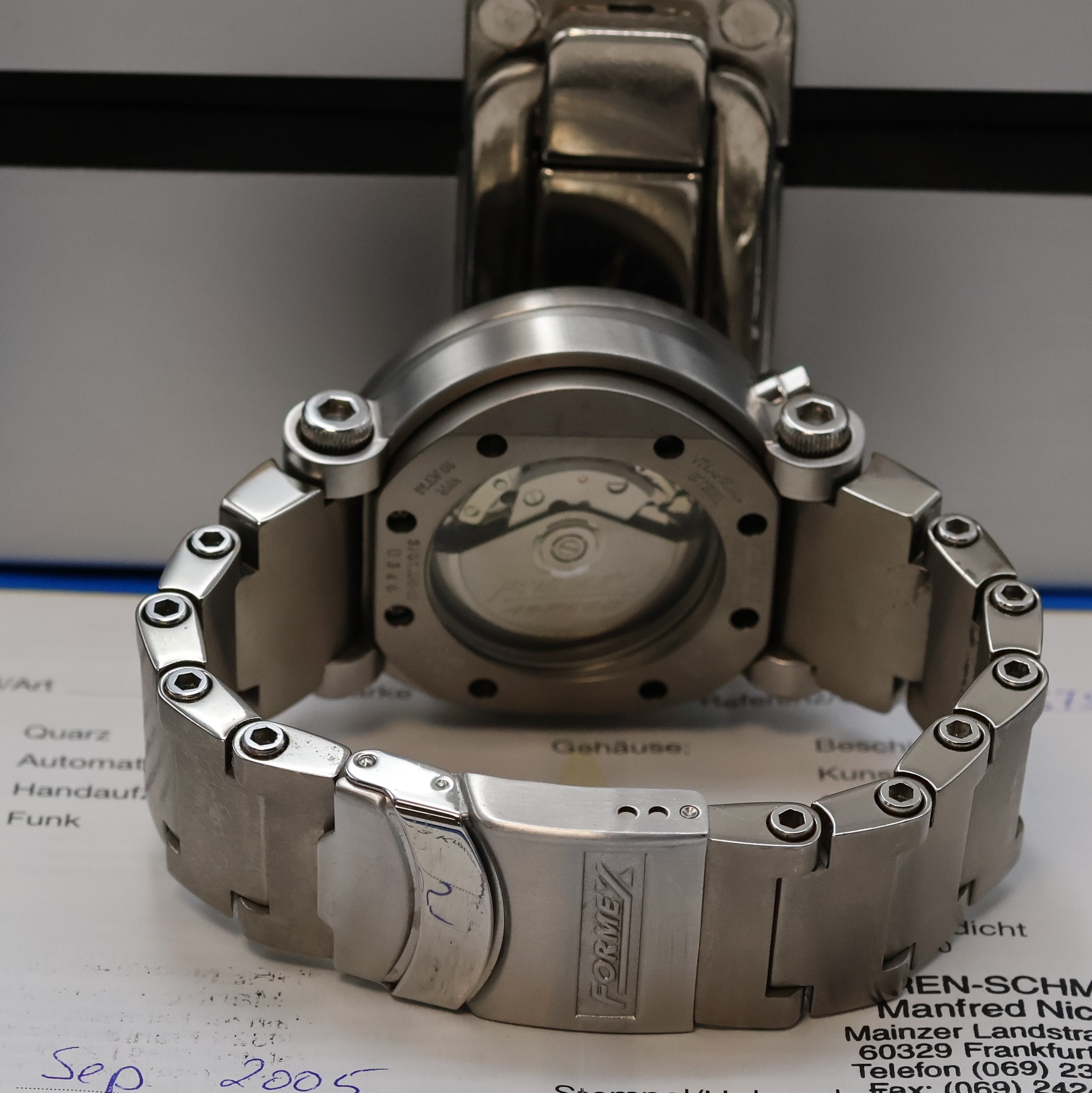 Detail b: FORMEX 4Speed Armbandchronograph Referenz 3751.8023, Automatik, beids. vergl. Stahl/Titangeh. inkl. Gliederband m. Faltschl., Boden 8-fach verschr., ...