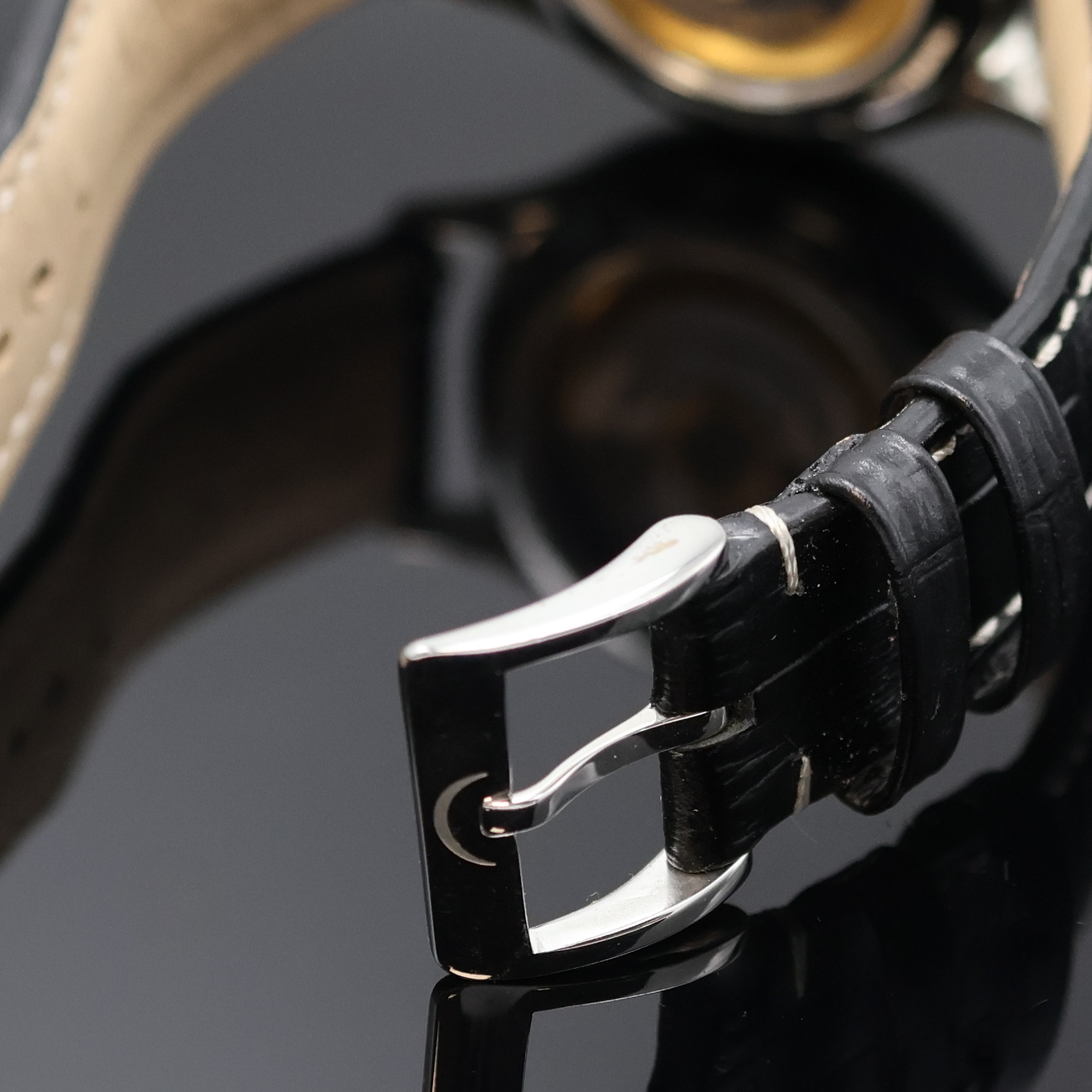 Detail b: MEISTERSINGER Pangaea Day Date Einzeiger- Herrenarmbanduhr, Automatik, Schweiz um 2021, Edelstahlgeh. inkl. orig. Lederband m. orig. Dornschl., ...