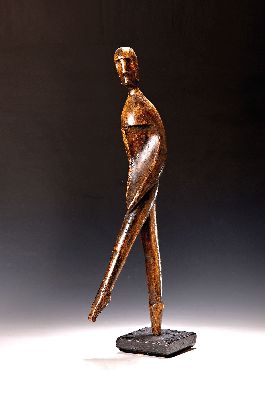 26974009k - Bildschnitzerei, Monogrammiert AG, wohl 30/40er Jahre, Holz geschnitzt, abstr. tanzende ...