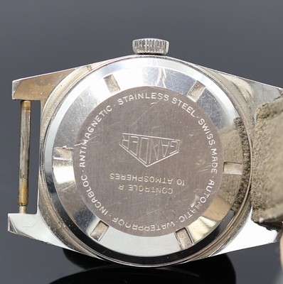 26974022c - GANDER Herrenarmbanduhr in Stahl, Schweiz um 1960, Automatik, Boden verschr., beids. ...