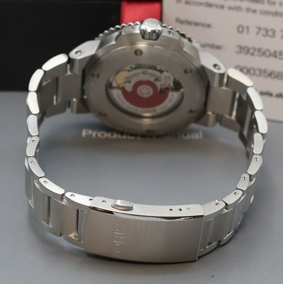 26974032b - ORIS Aquis Herrenarmbanduhr in Stahl Referenz 7766A, Schweiz um 2015, Automatik, beids. ...