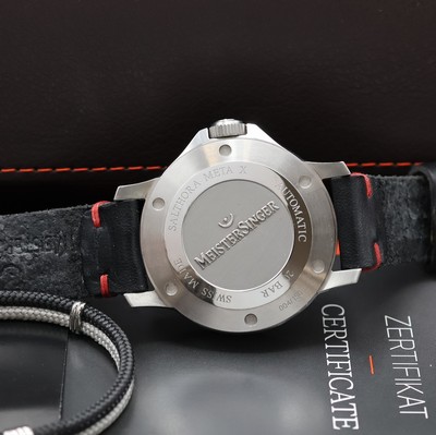 26974085d - MEISTERSINGER seltene, auf 150 Stück limitierte Einzeiger-Herrenarmbanduhr Salthora ...