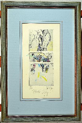 26974094k - Sabine Bein, speyerer Künstlerin, 2 Radierungen zum Thema Speyer, 1x ´Auf der ...