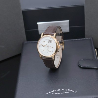 26974097a - A. LANGE & SÖHNE Herrenarmbanduhr Modell Lange 1 in 18k Rotgold Referenz 191.032 ...