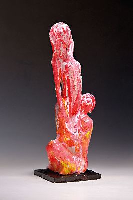 26974190k - Randy Klingbeil, geb. 1966 Calgary, Kanada, Skulptur, ´De rote Flora´, 2017, gegossener ...