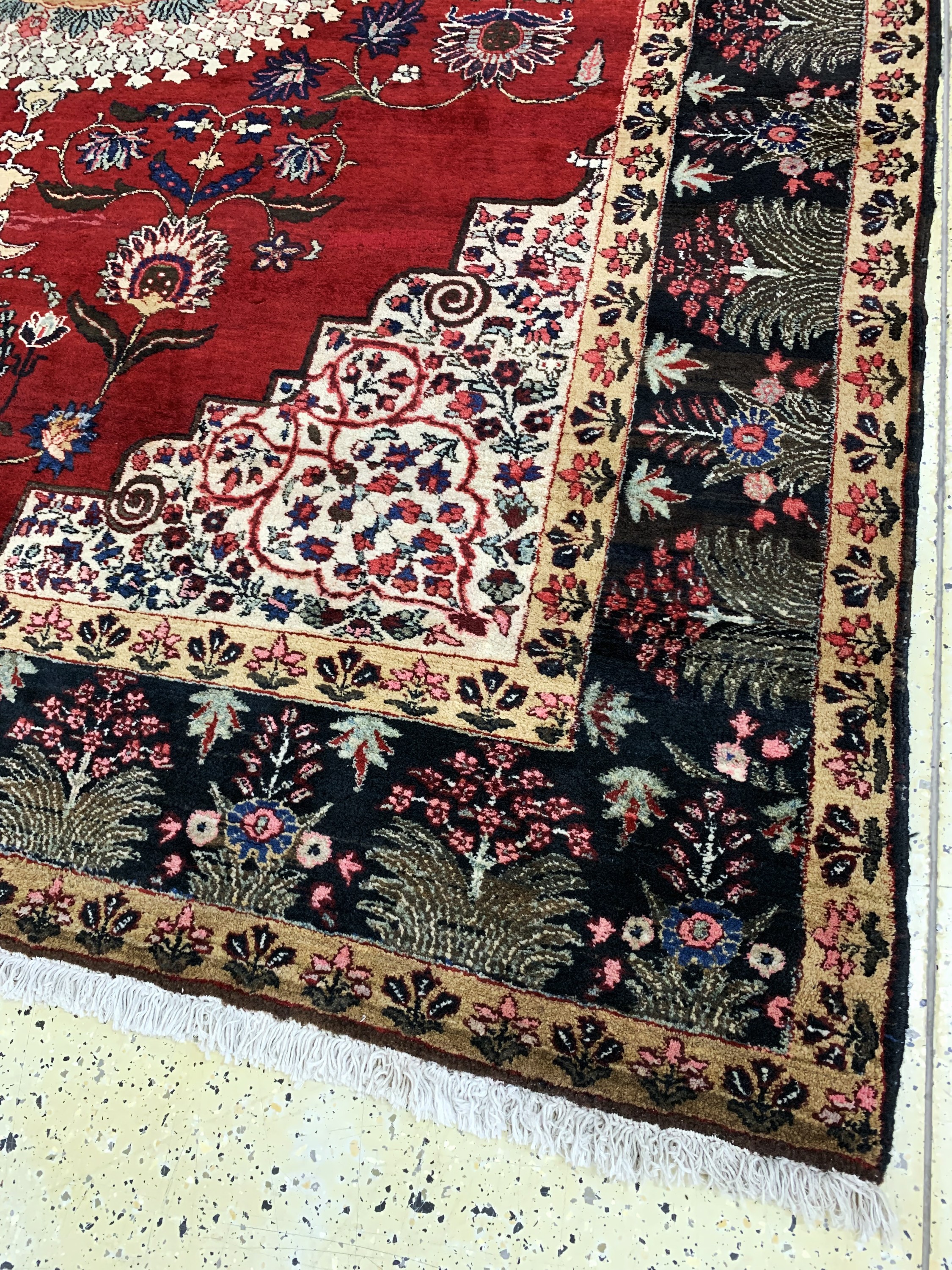 Detail e: Mesched alt, Persien, Mitte 20.Jhd, Wolle auf Baumwolle, ca. 362 x 262 cm, EHZ: 2