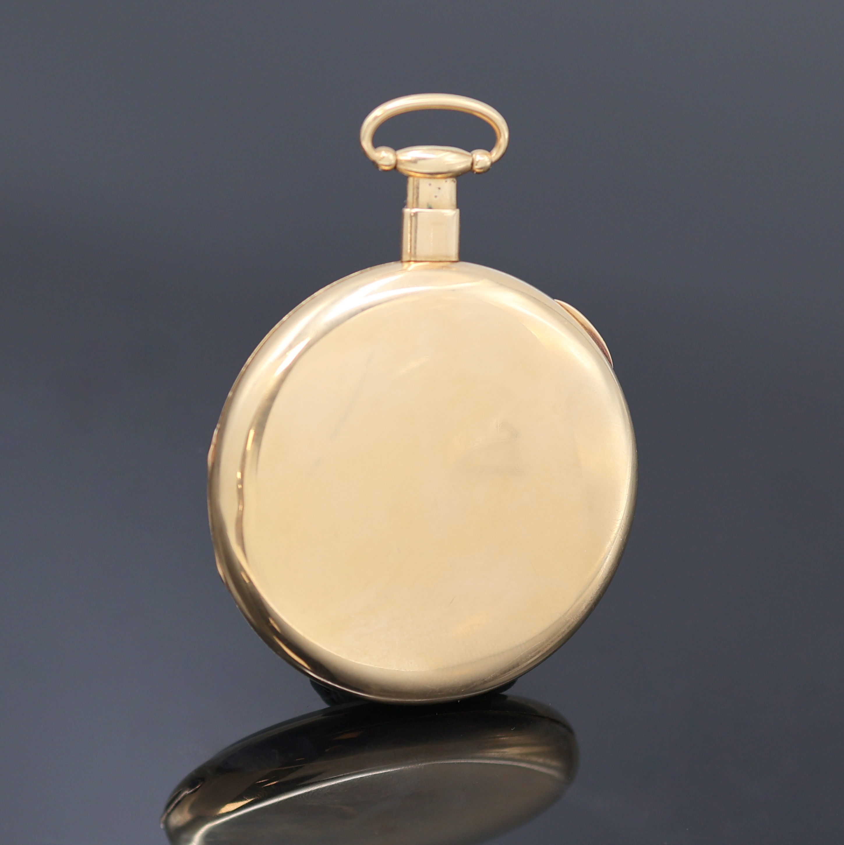 Detail a: BRANDT JEANRENAUD ET ROBERT große Taschenuhr mit 1/4 Stunden-Repetition in RoseG 750/000, Schweiz um 1820, Schlüsselaufzug, glattes Geh., verg. ...