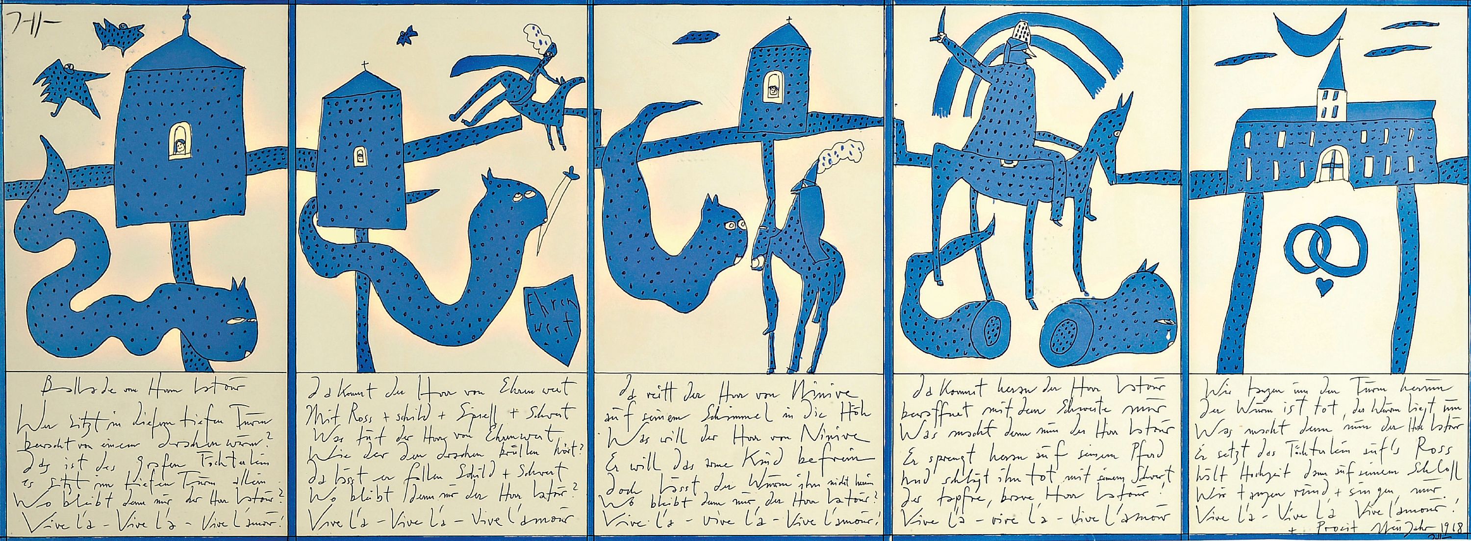 Image 26974699 - Horst Janssen, 1929-1995 Hamburg, zwei Leporellos, Farboffset: ´Stachus Münster und Has ...