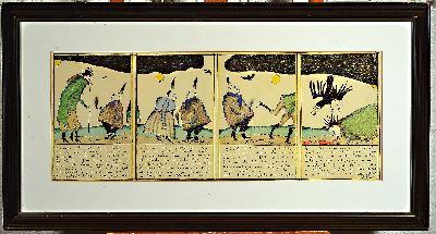 26974699l - Horst Janssen, 1929-1995 Hamburg, zwei Leporellos, Farboffset: ´Stachus Münster und Has ...