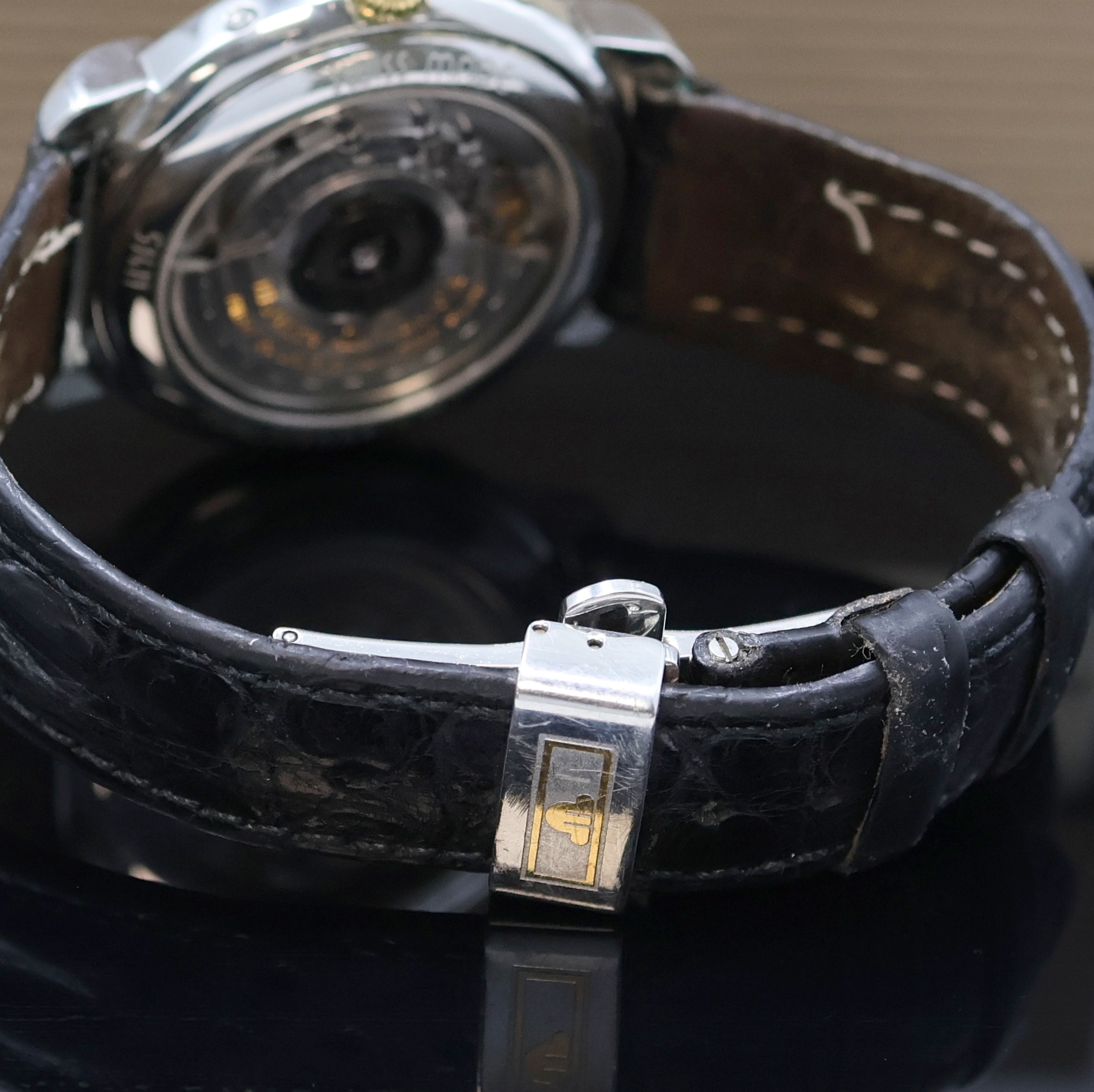 Detail b: MAURICE LACROIX Herrenarmbanduhr Referenz 51411, Automatik, Schweiz um 2005, Vollkalenderanzeige außer Mondphase, beids. vergl. Geh. in ...