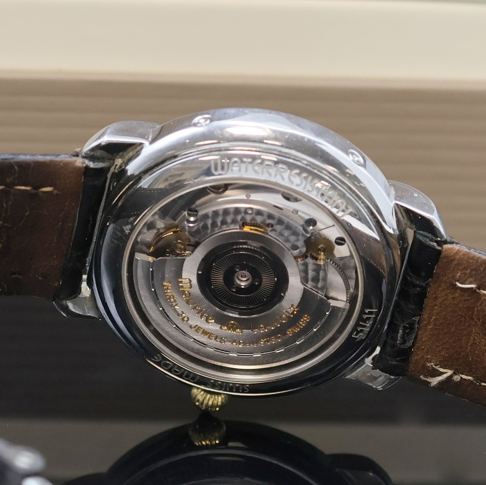 Detail f: MAURICE LACROIX Herrenarmbanduhr Referenz 51411, Automatik, Schweiz um 2005, Vollkalenderanzeige außer Mondphase, beids. vergl. Geh. in ...