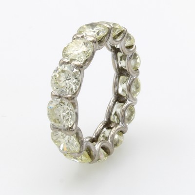 26975131b - Memoryring mit Brillanten, WG 750/000, rundum bes. m. 13 Brill. zus. ca. 9.58 ct l.get. ...